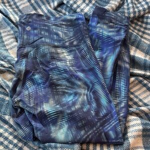lululemon athletica Blue Patterned Leggings
